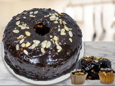 Hersey Dark Chocolate with Almonds Pound Cake